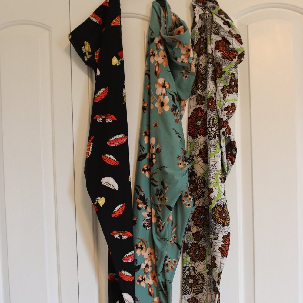 Three Pairs Lula Roe Leggings Size TC 2